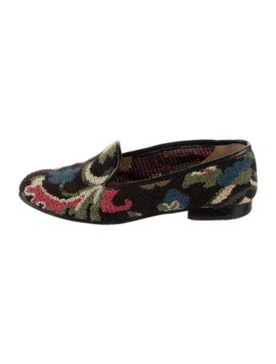 Pre-owned Stubbs & Wootton Patterned Loafers In Black