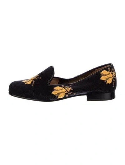 Pre-owned Stubbs & Wootton Printed Loafers In Black