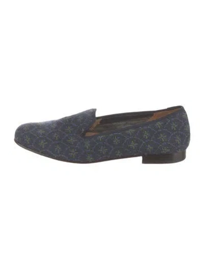 Pre-owned Stubbs & Wootton Printed Loafers In Blue