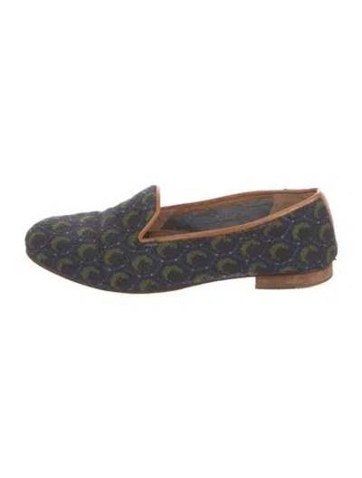 Pre-owned Stubbs & Wootton Printed Loafers In Blue