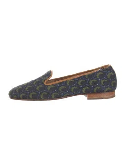 Pre-owned Stubbs & Wootton Printed Loafers In Blue