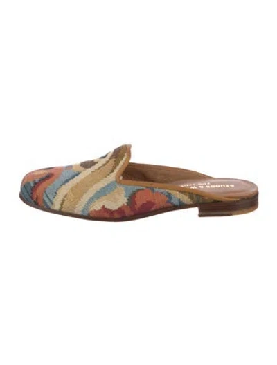 Pre-owned Stubbs & Wootton Printed Mules In Neutral