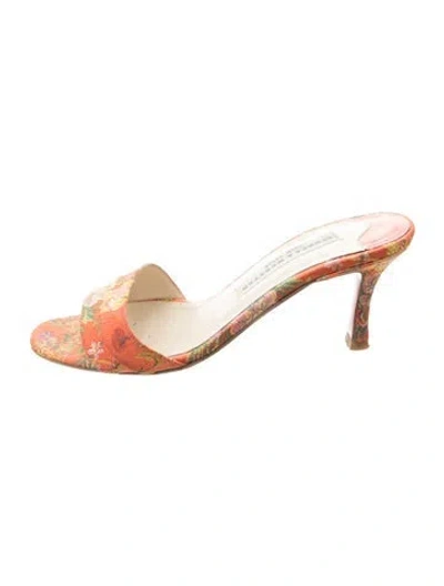 Pre-owned Stubbs & Wootton Printed Slides In Orange