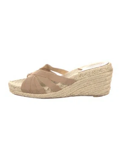 Pre-owned Stubbs & Wootton Raffia Espadrilles In Neutrals