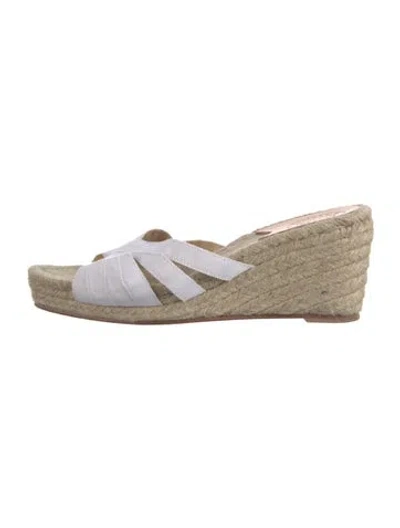Pre-owned Stubbs & Wootton Straw Espadrilles In White