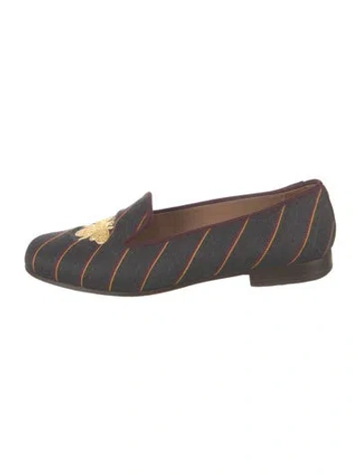 Pre-owned Stubbs & Wootton Striped Loafers In Brown