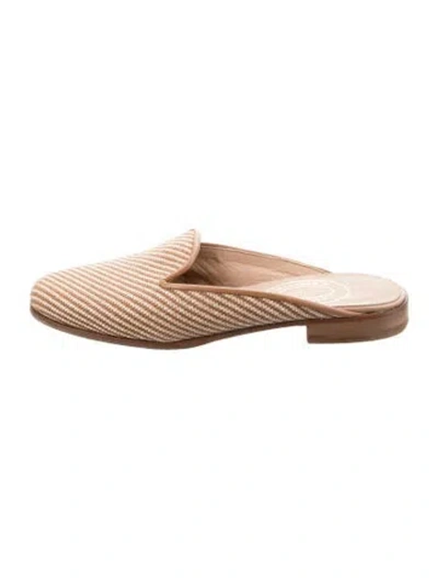 Pre-owned Stubbs & Wootton Striped Mules In Brown