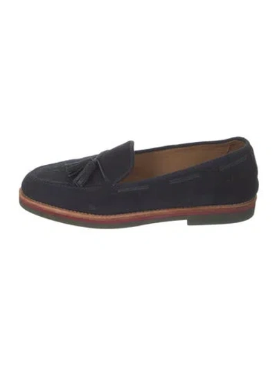 Pre-owned Stubbs & Wootton Suede Loafers In Blue