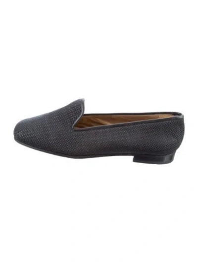 Pre-owned Stubbs & Wootton Tweed Pattern Loafers In Blue