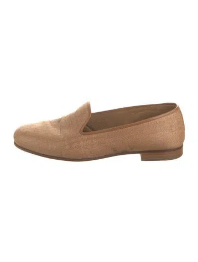 Pre-owned Stubbs & Wootton Tweed Pattern Loafers In Brown