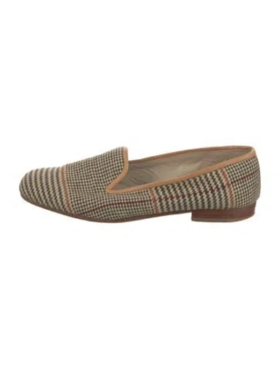 Pre-owned Stubbs & Wootton Tweed Patterned Loafers In Brown
