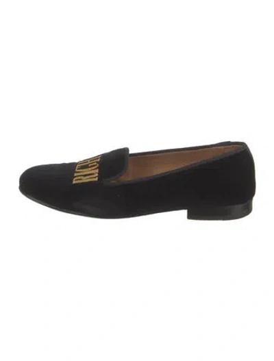 Pre-owned Stubbs & Wootton Velvet Embroidered Accent Loafers