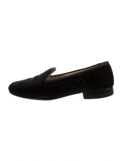 Pre-owned Stubbs & Wootton Velvet Loafers In Black