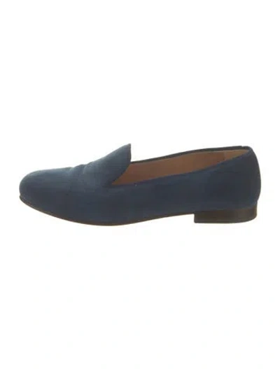 Pre-owned Stubbs & Wootton Velvet Loafers In Blue