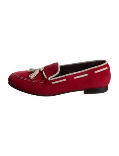 Pre-owned Stubbs & Wootton Velvet Loafers In Red