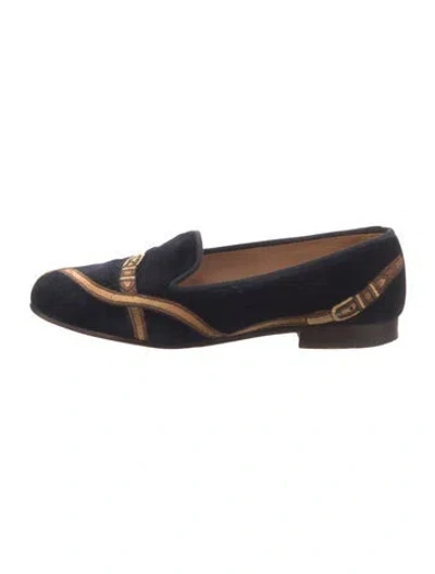 Pre-owned Stubbs & Wootton Velvet Printed Loafers In Multi