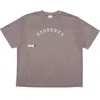 Students Bases Covered Oversize Logo Graphic Mesh T-shirt In Gray