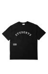 Students Bases Covered Oversize Logo Graphic T-shirt In Black
