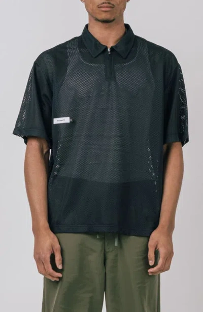 Students Course Marshal Mesh Zip Polo In Navy