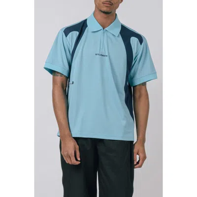 Students Earls Short Sleeve Mesh Jersey Zip Polo In Mint