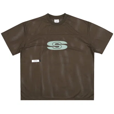Pre-owned Students Ebens Mesh T-shirt 'olive' | Green | Men's Size S