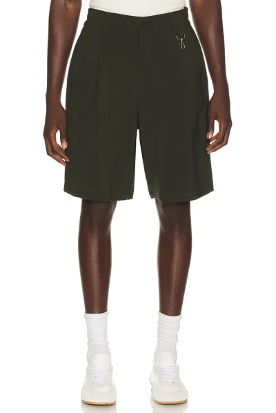 Students Golf Calculus Baggy Pleated Shorts In Military