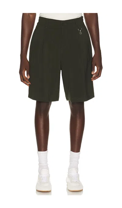 Students Golf Calculus Baggy Pleated Shorts In Military