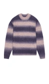 Students Golf Cole Knit Mockneck Mohair Sweater In Purple