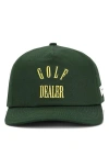Students Golf Dealer Embroidered Cotton Baseball Cap In Green