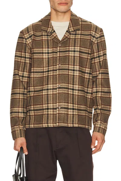 Students Golf Lacadia Cabana Long Sleeve Shirt In Brown