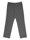 Students Golf Macker Plaid-pattern Trousers In Gray
