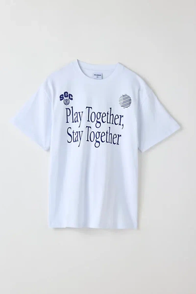 Students Golf Play Together Stay Together Graphic Tee In White, Men's At Urban Outfitters