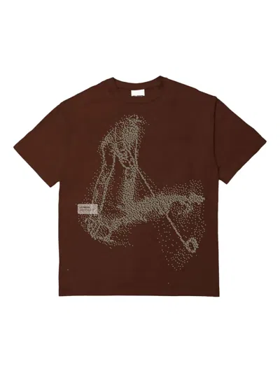 Students Golf Swang Short-sleeved T-shirt In Brown