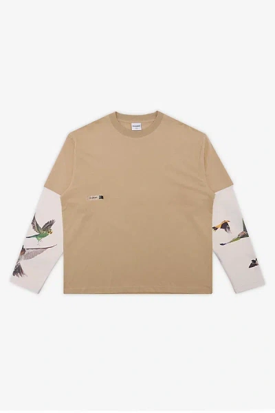 Students Golf Bird-print T-shirt In Neutral