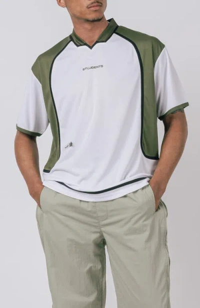 Students Kellen Short Sleeve Mesh Jersey Top In White