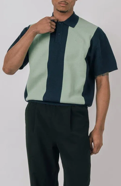 Students Knit Polo Jumper In Navy