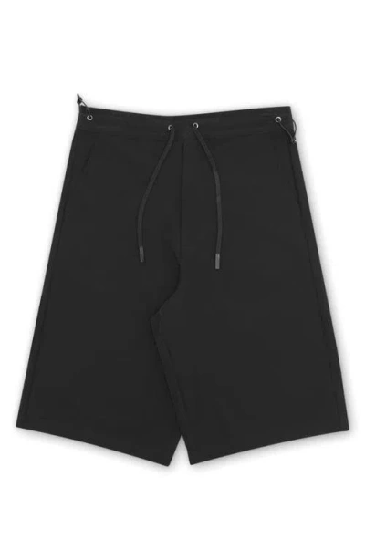 Students Milton's Baggy Nylon Wide Leg Shorts In Black