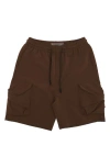 Students Numeric Baggy Stretch Nylon Drawstring Cargo Shorts