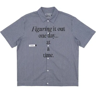 Students Reymon Stripe Short Sleeve Button-up Shirt In Blue