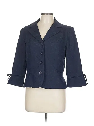 Pre-owned Studio 1 3/4 Sleeve Blouse In Blue