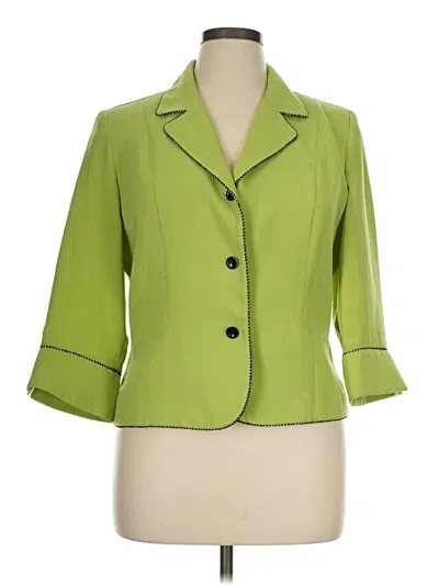 Pre-owned Studio 1 3/4 Sleeve Top Green Square Neckline Tops