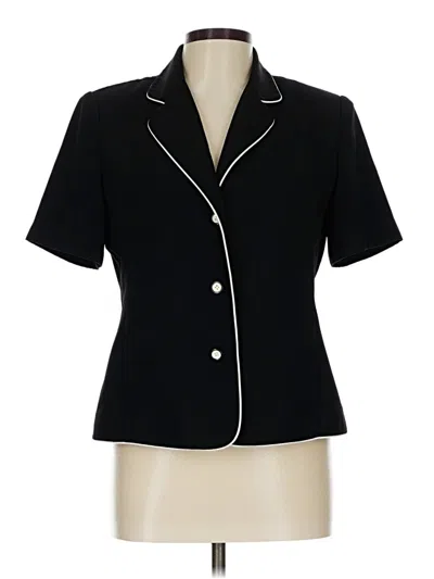 Pre-owned Studio 1 Short Sleeve Blouse In Black