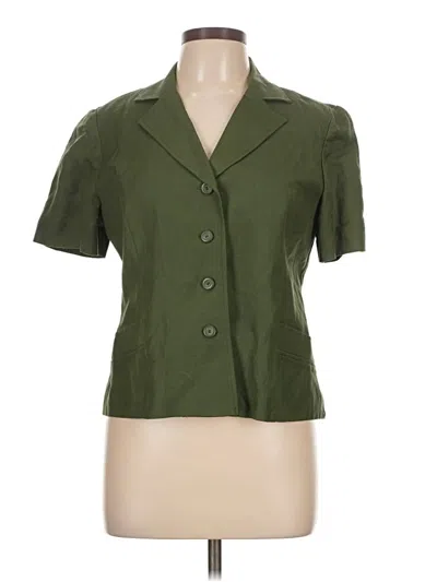 Pre-owned Studio 1 Short Sleeve Blouse In Green