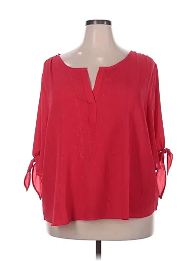 Pre-owned Studio 1886 3/4 Sleeve Blouse In Red