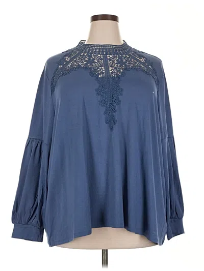 Pre-owned Studio 1886 Long Sleeve Blouse In Blue
