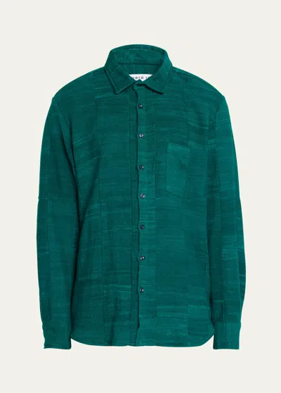 Studio 189 Men's Andy Mudcloth Button-down Shirt In Green