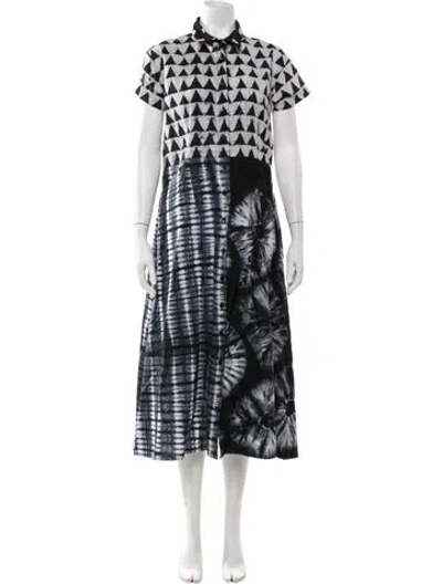 Pre-owned Studio 189 Plaid Print Long Dress In Neutrals