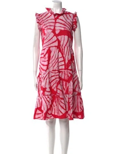 Pre-owned Studio 189 Printed Knee-length Dress In Pink
