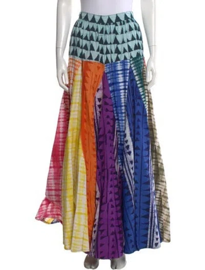 Pre-owned Studio 189 Printed Long Skirt In Multi