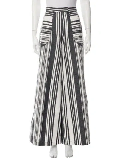 Pre-owned Studio 189 Striped Wide Leg Pants In Multicolor